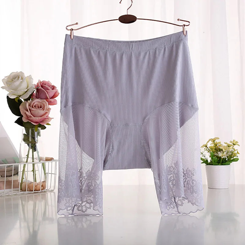60-115 KG plus Size Safety Short Pants Summer Women Seamless Underskirt Shorts anti Rub Thigh Boyshorts Sexy Lace Women Boxers