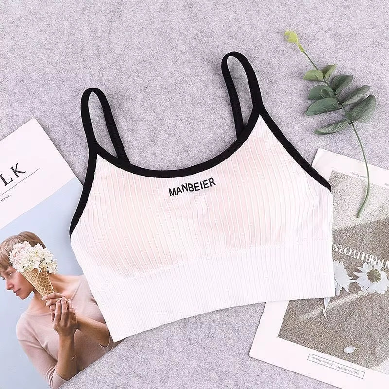 New Sports Bra for Women Gym Sexy Crop Top Bra Women Cotton Underwear Soft Comfort Tube Tops Female Brassiere Tops for Girls