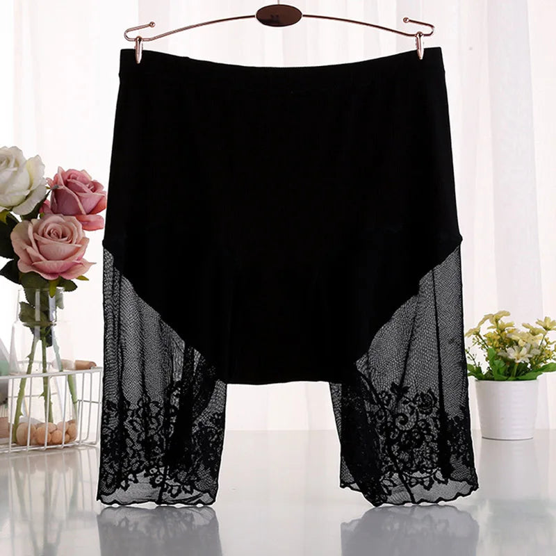 60-115 KG plus Size Safety Short Pants Summer Women Seamless Underskirt Shorts anti Rub Thigh Boyshorts Sexy Lace Women Boxers