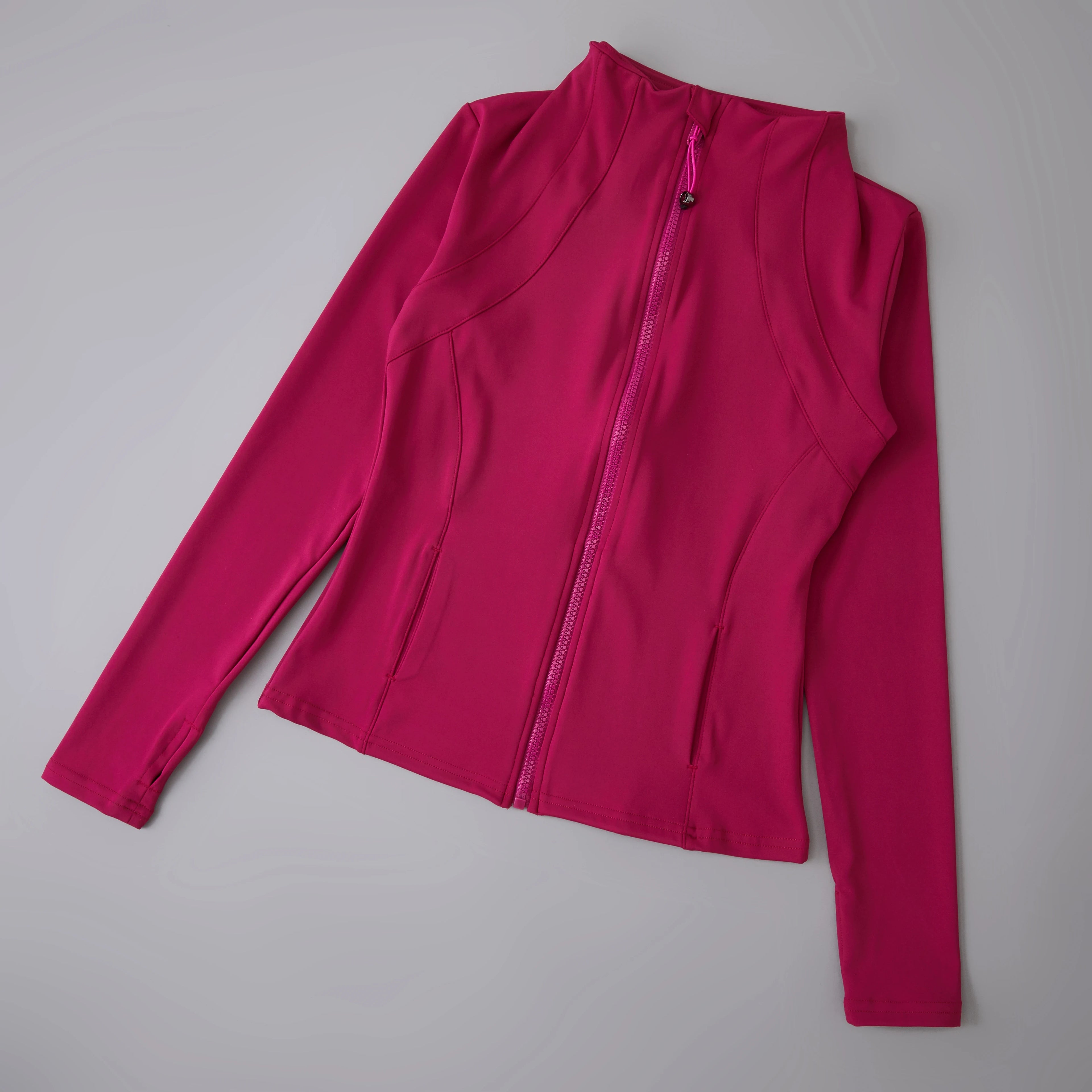 New Yoga Wear Ladies Coat round High Elastic Loose Exercise Yoga Fitness Long Sleeve Stand-Up Collar Yoga Tops