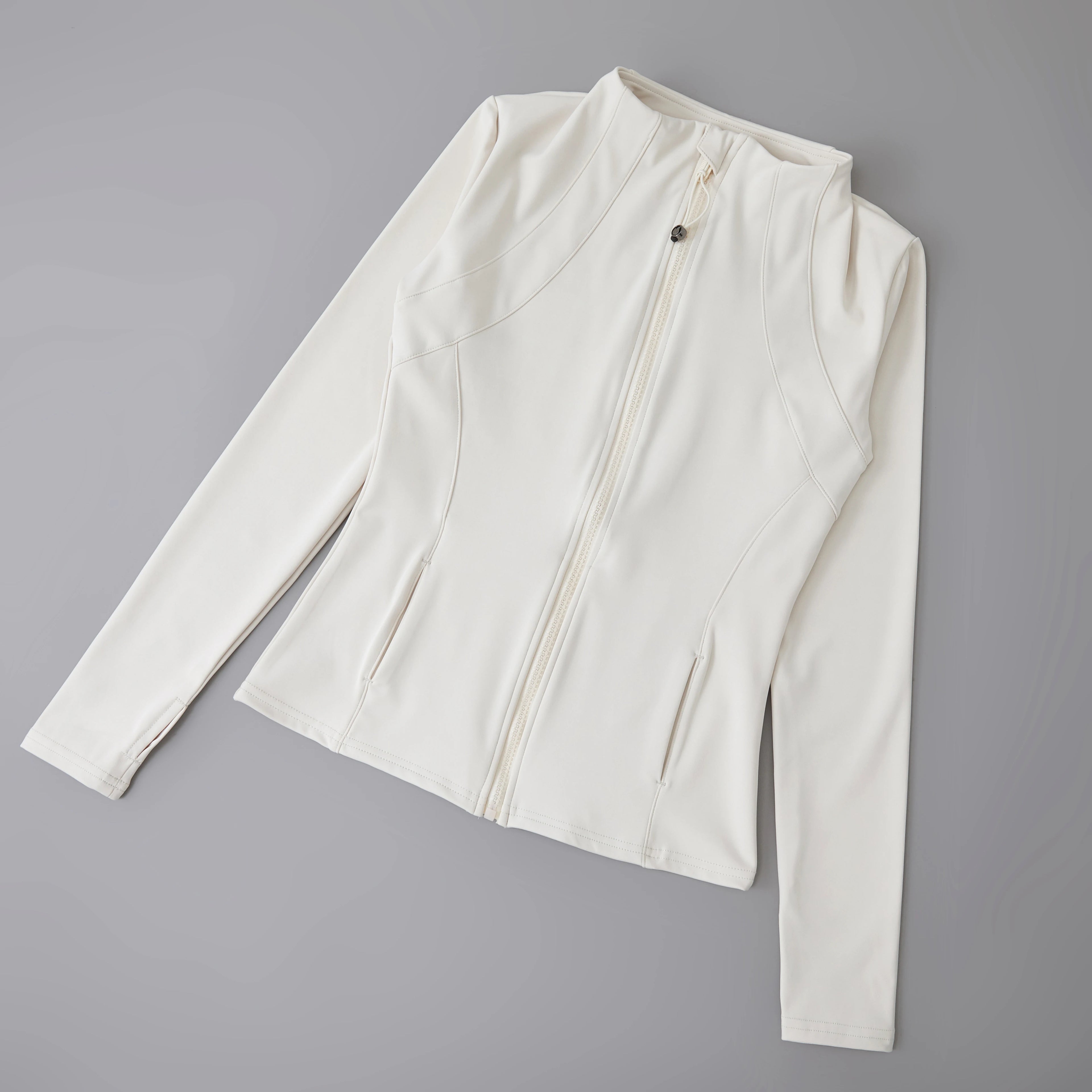 New Yoga Wear Ladies Coat round High Elastic Loose Exercise Yoga Fitness Long Sleeve Stand-Up Collar Yoga Tops