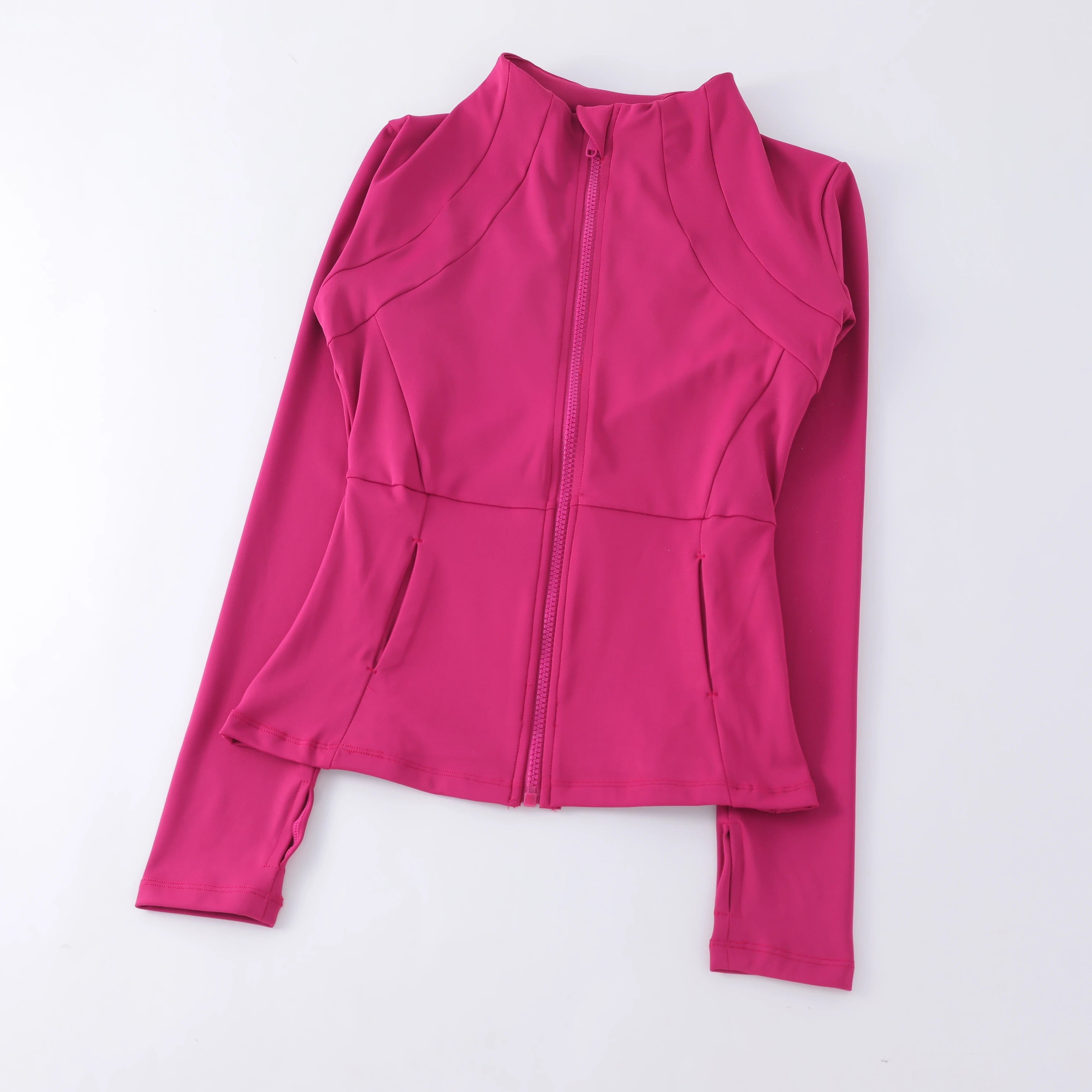 New Yoga Wear Ladies Coat round High Elastic Loose Exercise Yoga Fitness Long Sleeve Stand-Up Collar Yoga Tops