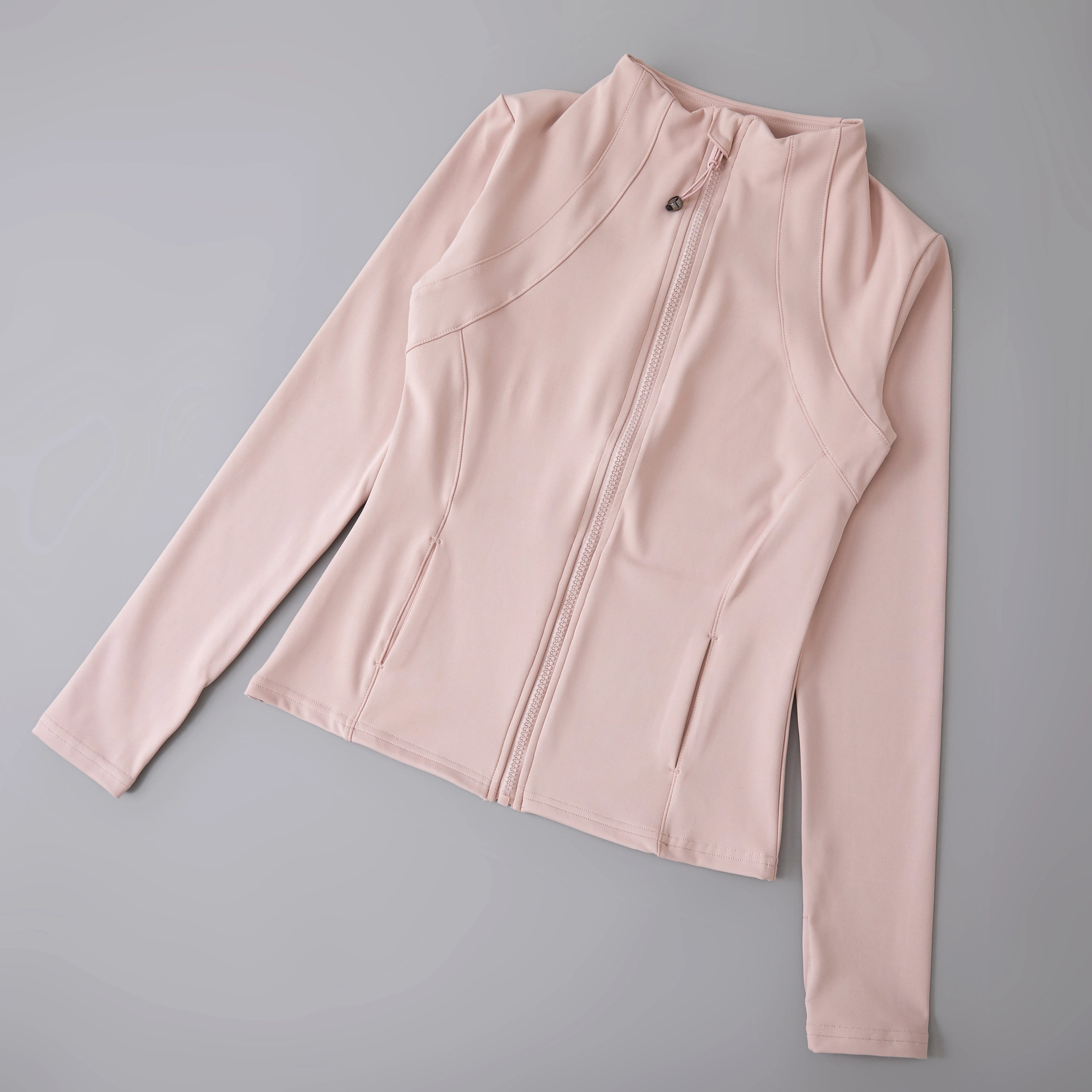 New Yoga Wear Ladies Coat round High Elastic Loose Exercise Yoga Fitness Long Sleeve Stand-Up Collar Yoga Tops